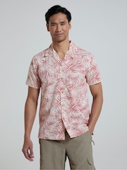 Mountain Warehouse Red Mens Beach Short Sleeve Shirt - Image 1 of 10