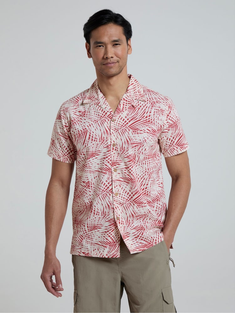 Mountain Warehouse Red Mens Beach Short Sleeve Shirt - Image 1 of 10