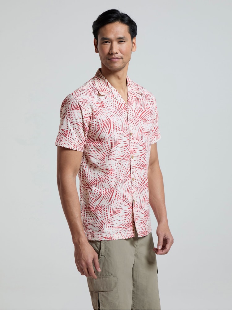 Mountain Warehouse Red Mens Beach Short Sleeve Shirt - Image 2 of 10