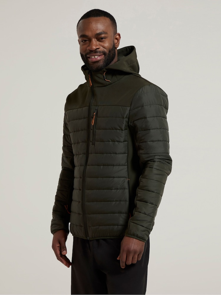 Mountain Warehouse Green Mens Turbine II Padded Softshell Coats - Image 1 of 4