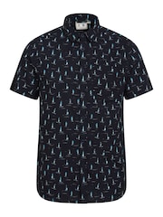 Mountain Warehouse Light Blue Mens Preston Illustration 100% Cotton Shirt - Image 1 of 5