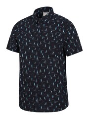 Mountain Warehouse Light Blue Mens Preston Illustration 100% Cotton Shirt - Image 4 of 5