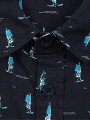 Mountain Warehouse Light Blue Mens Preston Illustration 100% Cotton Shirt - Image 5 of 5