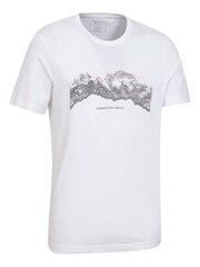 Weiß - Mountain Warehouse Mens 100% Cotton Lightweight T-Shirt - Bild 2 von 6