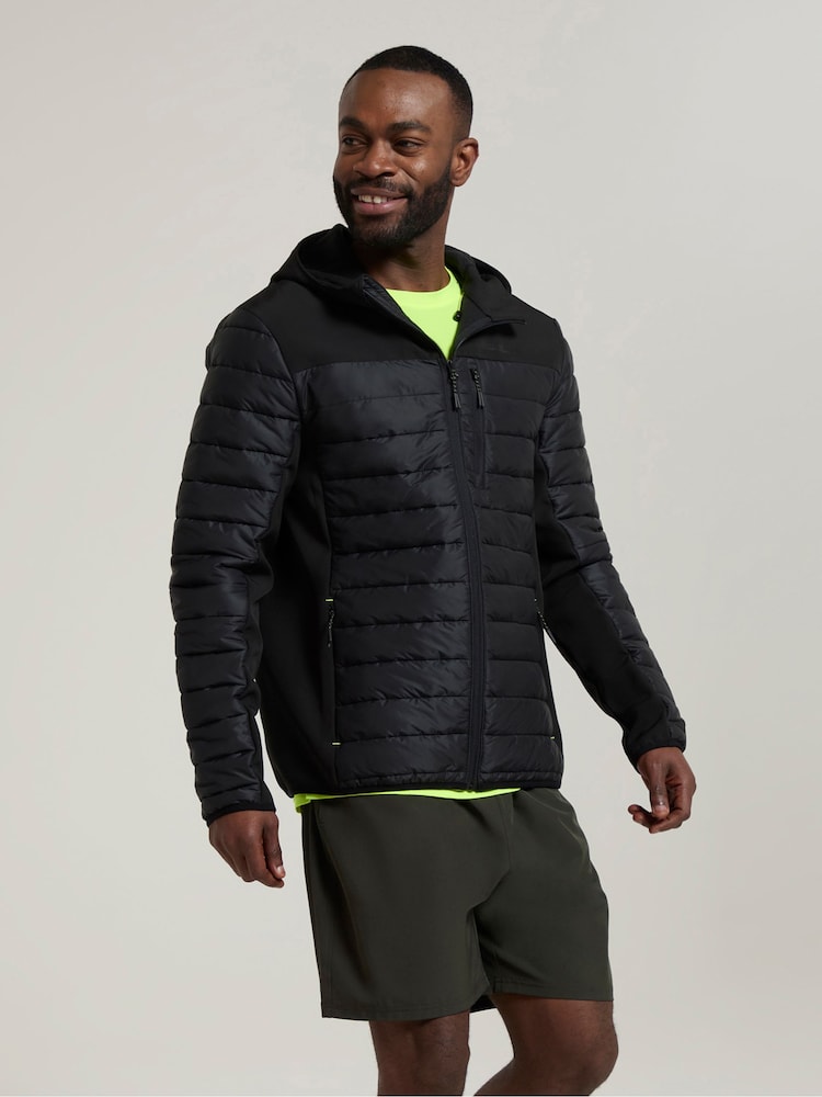 Mountain Warehouse Black Mens Turbine II Padded Softshell Coats - Image 2 of 9 Mountain Warehouse Black Mens Turbine II Padded Softshell Coats - Image 2 of 9