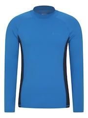 Mountain Warehouse Blue Mens Long Sleeve Rash Vest - Image 1 of 5