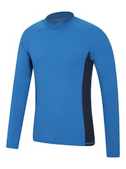 Mountain Warehouse Blue Mens Long Sleeve Rash Vest - Image 4 of 5