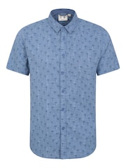 Mountain Warehouse Blue 100% Organic Cotton Preston Illustration Mens Shirt - Image 5 of 9