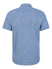 Mountain Warehouse Blue 100% Organic Cotton Preston Illustration Mens Shirt - Image 6 of 9