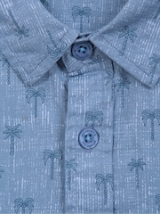 Mountain Warehouse Blue 100% Organic Cotton Preston Illustration Mens Shirt - Image 9 of 9