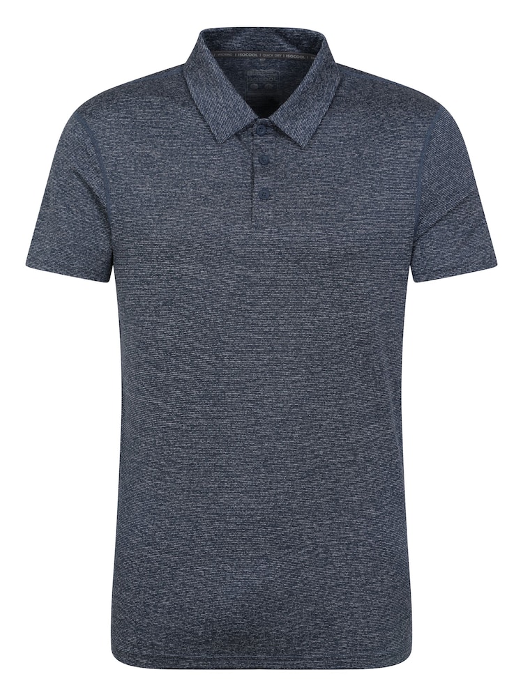 Mountain Warehouse Blue Mens Agra Stripe Polo Shirt - Image 1 of 5