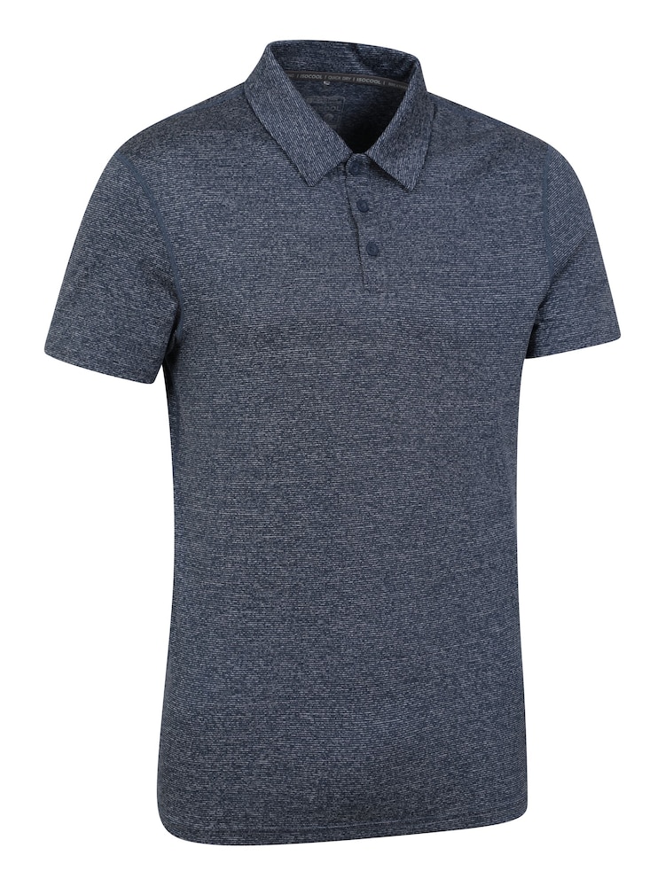 Mountain Warehouse Blue Mens Agra Stripe Polo Shirt - Image 2 of 5