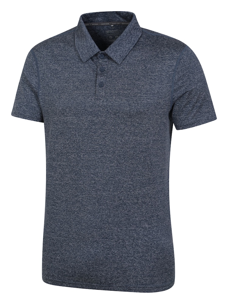 Mountain Warehouse Blue Mens Agra Stripe Polo Shirt - Image 4 of 5