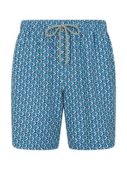 Mountain Warehouse Blue Ground Mens Aruba Printed Quick Drying Swimshorts with UV Max Protection - Image 1 of 6