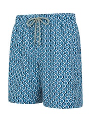 Mountain Warehouse Blue Ground Mens Aruba Printed Quick Drying Swimshorts with UV Max Protection - Image 4 of 6