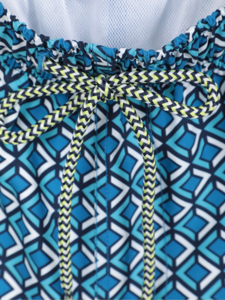 Mountain Warehouse Blue Ground Mens Aruba Printed Quick Drying Swimshorts with UV Max Protection - Image 6 of 6