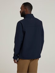 Mountain Warehouse Blue Mens Grasmere Showerproof Softshell Coats - Image 3 of 4