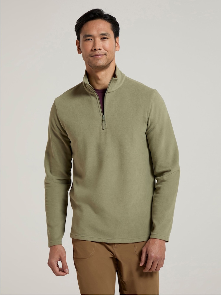Mountain Warehouse Jade Green Mens Camber II Half Zip Quick Drying Fleece - Image 1 of 9