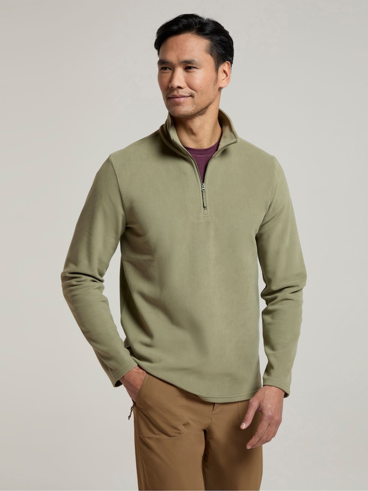 Mountain Warehouse Jade Green Mens Camber II Half Zip Quick Drying Fleece - Image 2 of 9