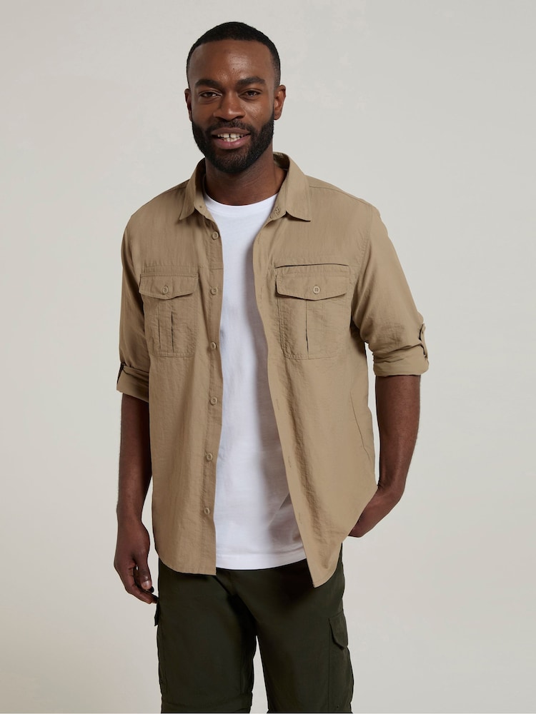 Mountain Warehouse Natural Mens Navigator II Anti-Mosquito Shirt - Image 1 of 9