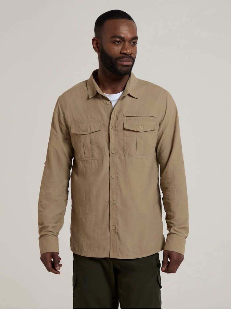 Mountain Warehouse Natural Mens Navigator II Anti-Mosquito Shirt - Image 2 of 9