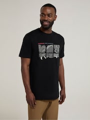 Mountain Warehouse Black Mens 100% Cotton Lightweight T-Shirt - Image 2 of 4