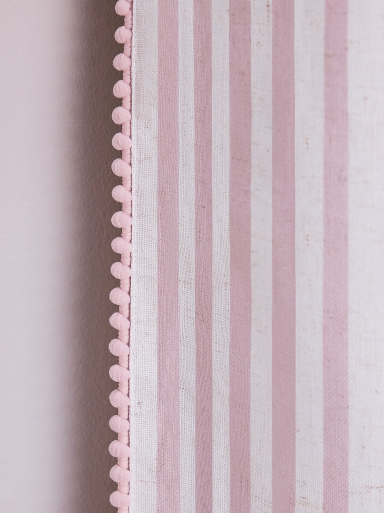 Pink Stripe Eyelet Blackout Curtains - Image 4 of 8