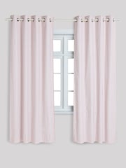 Pink Stripe Eyelet Blackout Curtains - Image 6 of 8