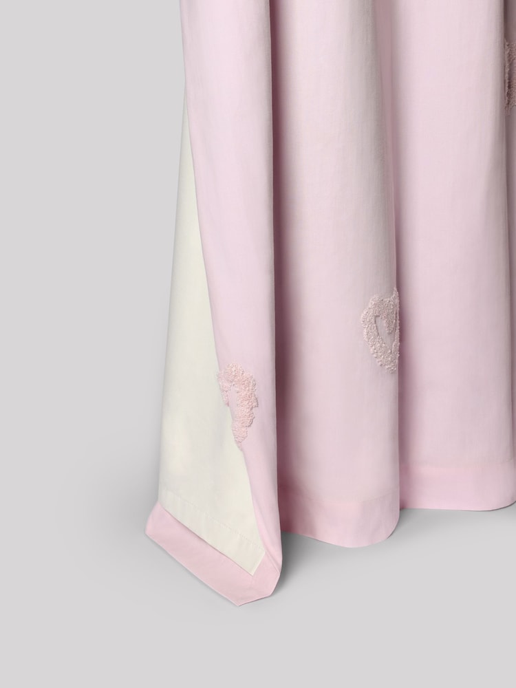 Pink Tufted Heart Eyelet Blackout Curtains - Image 6 of 7