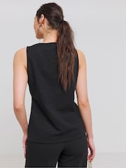 Simply Be Black Knot Front V-Neck Cami - Image 2 of 4