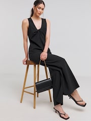 Simply Be Black Knot Front V-Neck Cami - Image 3 of 4