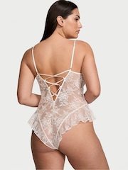 Victoria's Secret Coconut White Rose Lace Bodysuit - Image 2 of 3