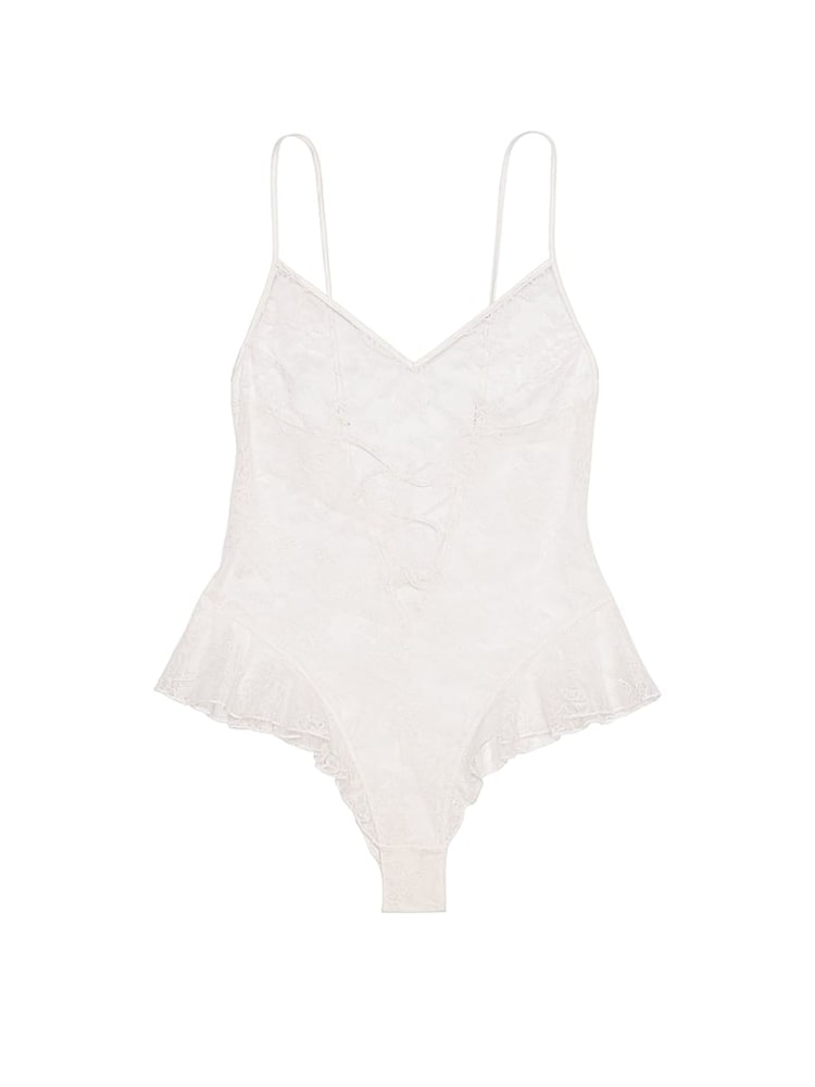 Victoria's Secret Coconut White Rose Lace Bodysuit - Image 3 of 3