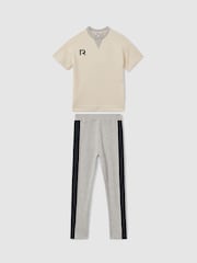 Reiss Ivory Temi 13-14 yrs Leggings and T-Shirt Set - Image 1 of 5