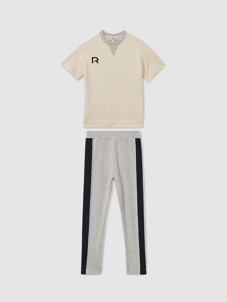 Reiss Ivory Temi 13-14 yrs Leggings and T-Shirt Set - Image 1 of 5