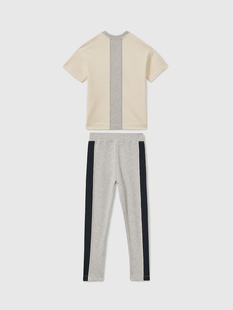 Reiss Ivory Temi 13-14 yrs Leggings and T-Shirt Set - Image 2 of 5