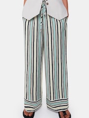Whistles Natural Vertical Stripe Nicola Trousers - Image 3 of 5