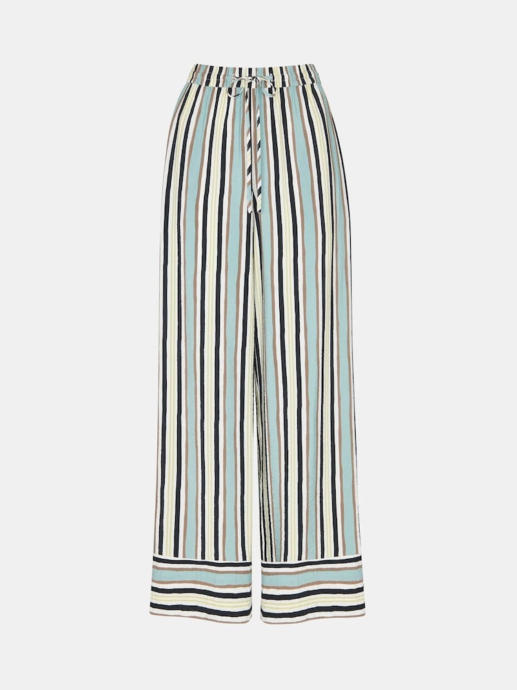 Whistles Natural Vertical Stripe Nicola Trousers - Image 5 of 5
