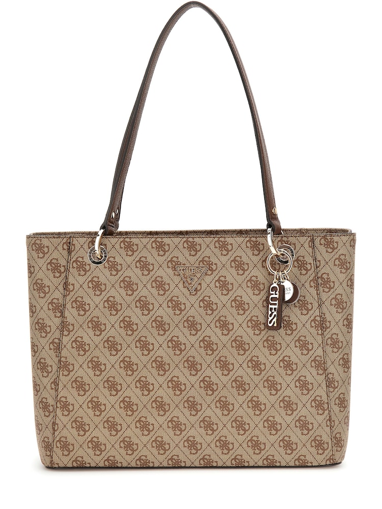 Tan Brown - Guess Noelle Logo Tote Bag - Image 1 of 3