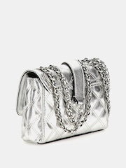Серебряный - Стеганая сумка с длинным ремешком Guess Giully - Image 2 of 4