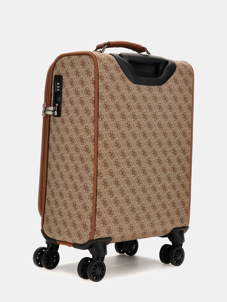 Guess Cream And Tan Brown Logo Kerima 18 In 8 Travel Case - Image 2 of 5