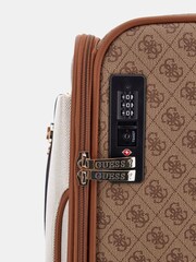 Guess Cream And Tan Brown Logo Kerima 18 In 8 Travel Case - Image 4 of 5