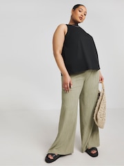 Simply Be Black Bow Back Poplin Top - Image 3 of 4