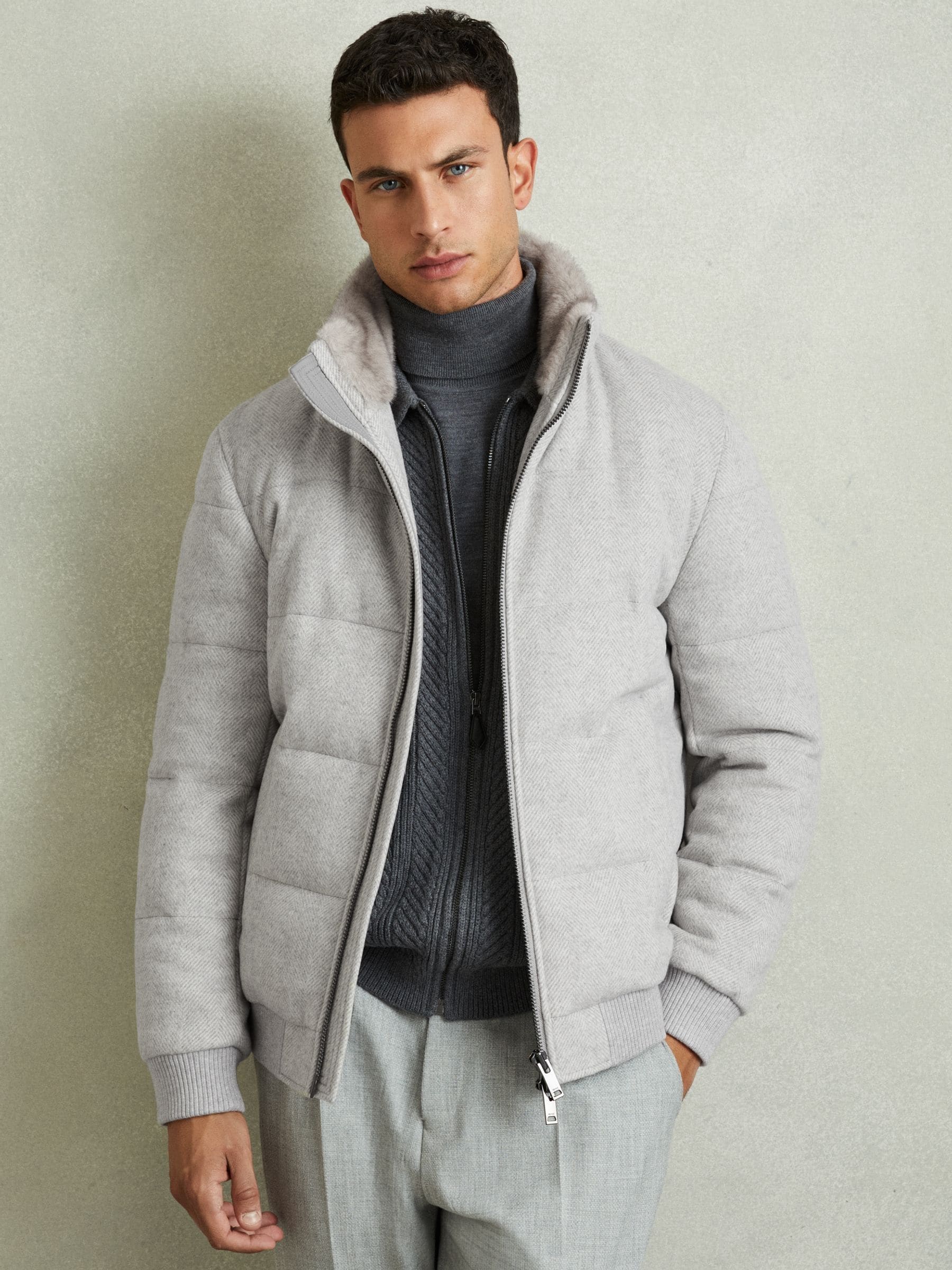 Wool fuzzy jacket on sale