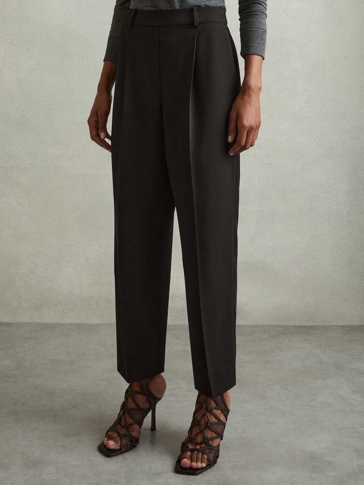 Reiss Eden Taper Front Pleat Tapered Trousers - Imagen 1 de 6