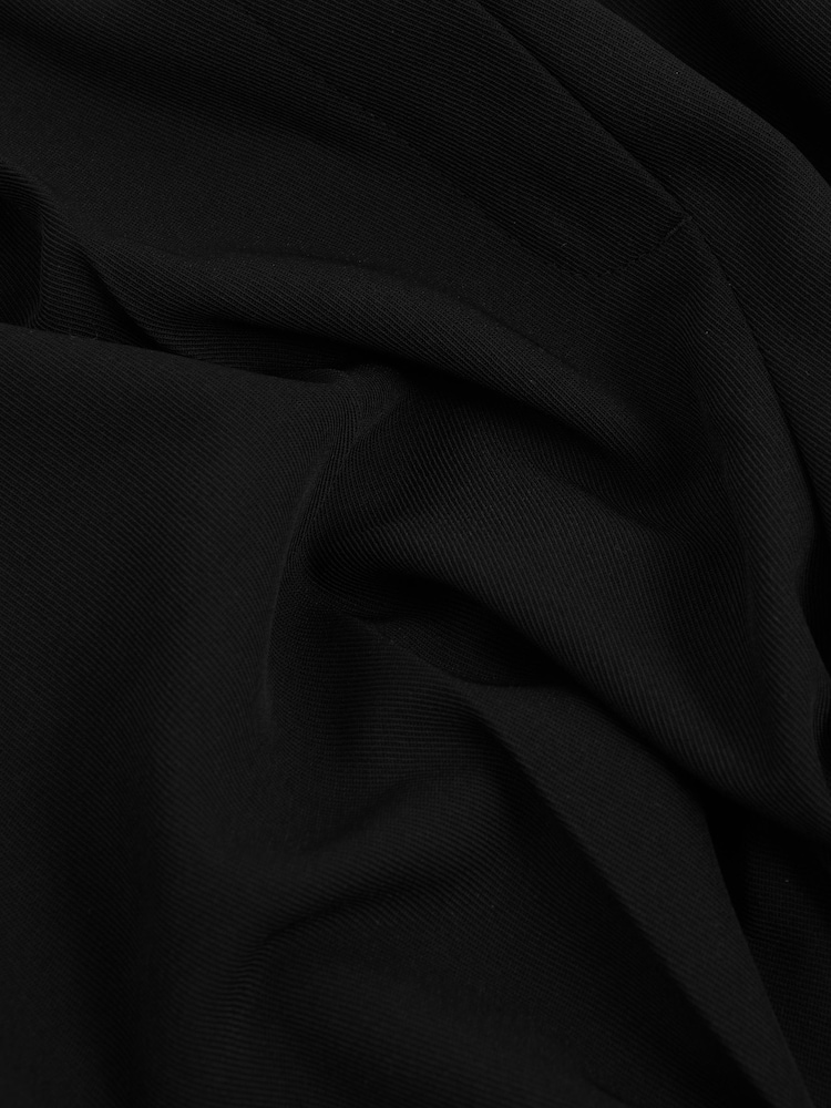 Reiss Black Eden Taper Front Pleat Tapered Trousers - Image 6 of 6