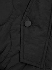 Reiss Black Quinn Quilted Bomber Jacket - Image 5 of 5