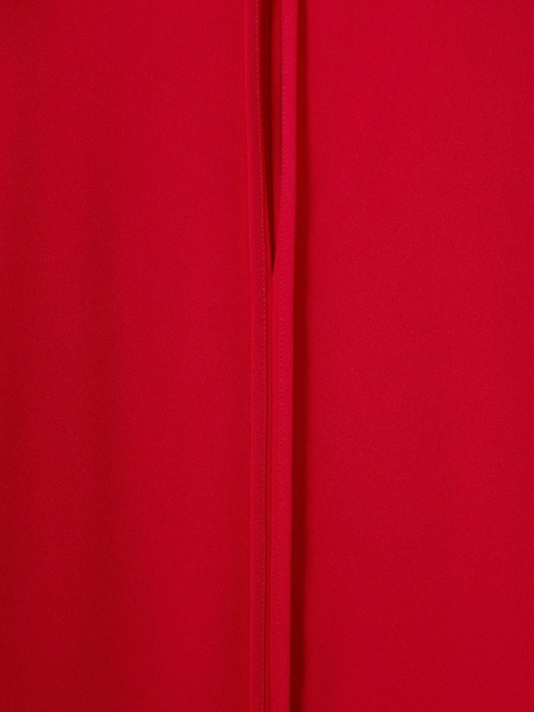 Reiss Red Cherry Removable Shoulder Pad Blouse - Image 6 of 6