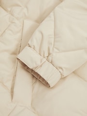 Reiss Cream Thea Quilted Puffer Coat - Image 6 of 6