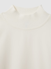 Reiss Ivory Amaya Oversized Rib-Neck T-Shirt - Image 7 of 7